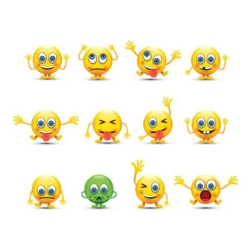 Emoji set Stock Illustration