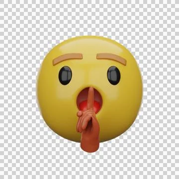 Emoji Shushing Face Stock Illustration