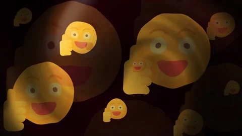 Emoji Smile Background Loop Stock Footage 309466461