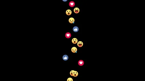Emoji social media element, Live streaming style animated icon. Alpha chann.. Stock Footage 303553670