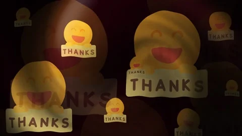 Emoji Thanks Background Loop Stock Footage 309466809