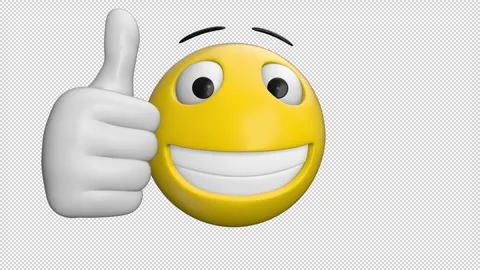 Emoji Like with transparent (alpha) background Stock Footage 252031531