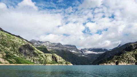 The Emosson Dam time lapse Stock Footage 208132150