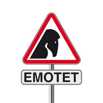 Emotet Warning Sign 库存插图