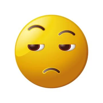 Emoticon amazed in white background Stock Illustration