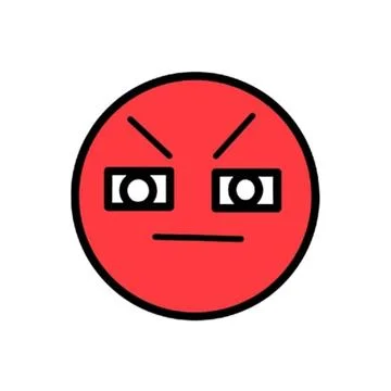 Emoticon angry Illustrazione stock