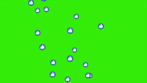 Emoticon Like Flying with green screen background Video stock 228757610
