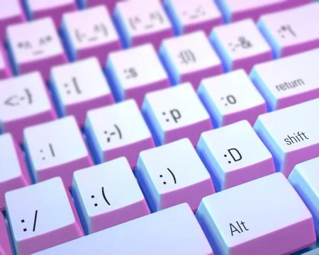Emoticon keyboard Stock Illustration