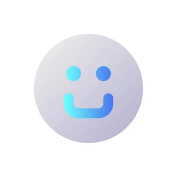 Emoticon pixel perfect flat gradient two-color ui icon Illustrazione stock