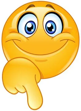 Emoticon pointing down Stock Illustration