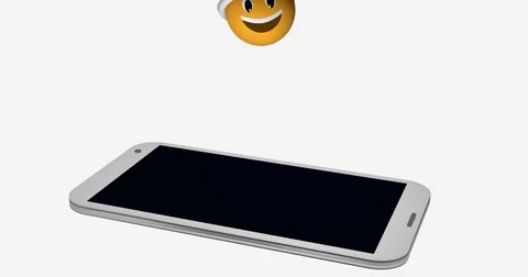 Emoticon with Santa hat Stock Footage 83248137