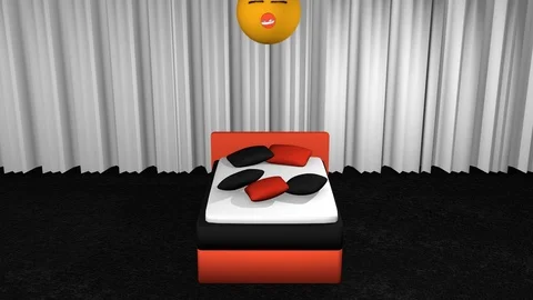 Emoticon with sleeping cap and pacifier Stock Footage 79402521