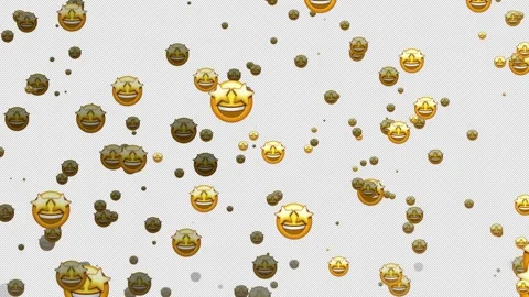 Emoticon Star struck rainfall animation. social media emoji for editing Video stock 269437012