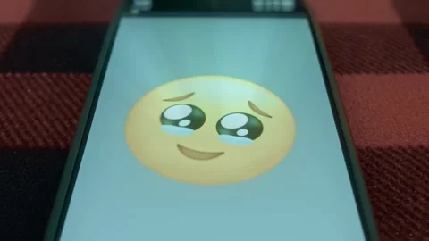 Emoticon with tears of happiness, presentation Stock Footage 309830381