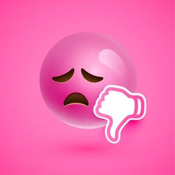 Emoticon with thumbs up, vector illustration Stock Illustration
