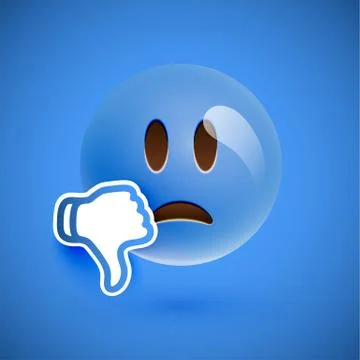 Emoticon with thumbs up, vector illustration Stock Illustration