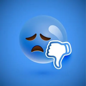 Emoticon with thumbs up, vector illustration Stock Illustration