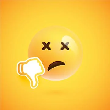 Emoticon with thumbs up, vector illustration Stock Illustration