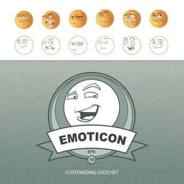 Emoticons customizing Stock-Illustration