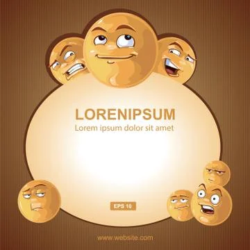 Emoticons frame Ilustração Stock