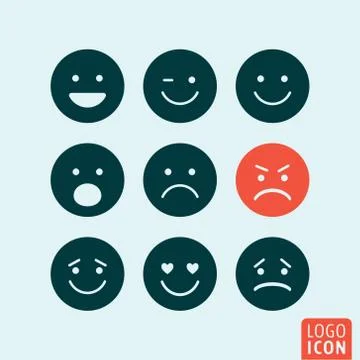 Emoticons icon isolated Stock Illustration