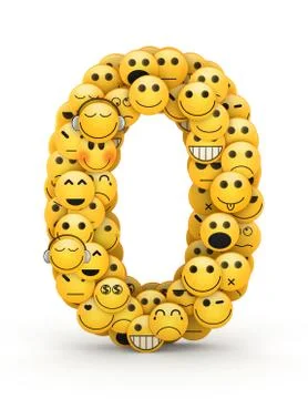 Emoticons number 0 Stock-Illustration