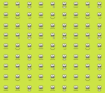 Emoticons seamless pattern Stock Illustration