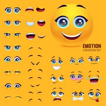 Emotion big collection Illustrazione stock