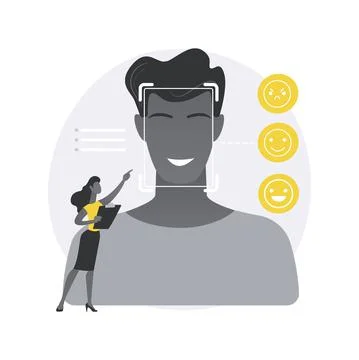 Emotion detection abstract concept vector illustration. Stock Illustration