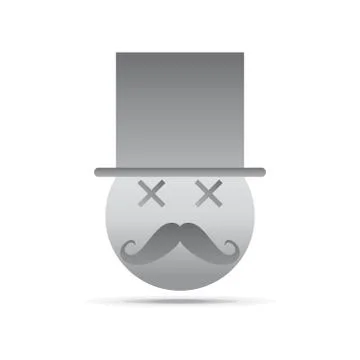 Emotion face character icon Stock Illustration