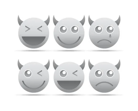 Emotion face character icon Ilustração Stock
