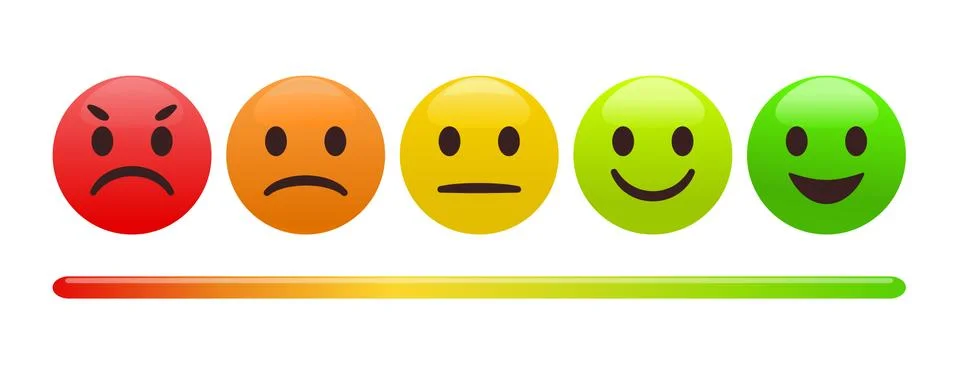 Emotion feedback scale. Stock Illustration