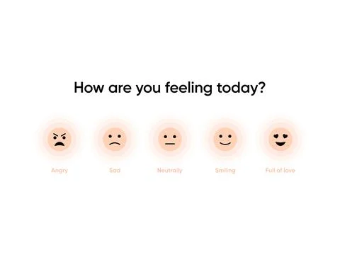 Emotion feedback vector icons Stock Illustration