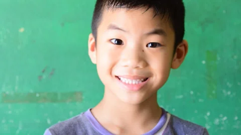 Emotion Feeling of Asian Boy Stock Footage 37662562