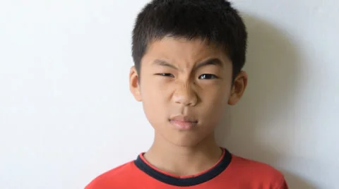 Emotion feeling asian boy Stock Footage 39716569