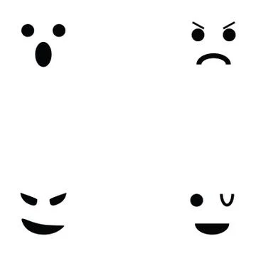 Emotion icon set Stock Illustration