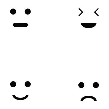 Emotion icon set Stock Illustration