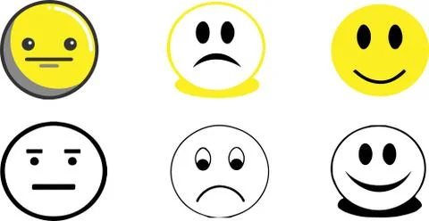Emotion icon on white background Stock Illustration