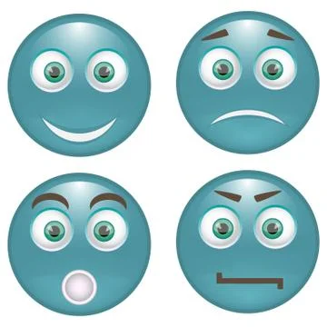 Emotion icons for Web design Stock Illustration