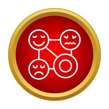 Emotion network concept showing happiness anger sadness Stockillustratie