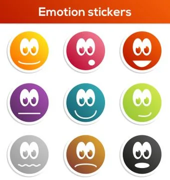 Emotion stickers Stock Illustration