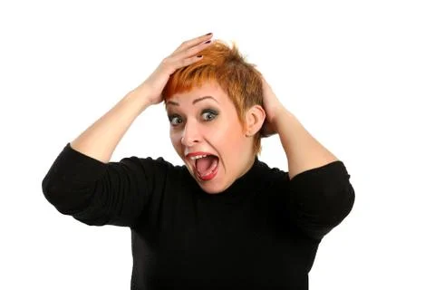 Emotion of surprise Foto stock