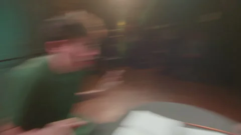 Emotional Actors Performing Dramatic Conflict on Rehearsal Stock Footage 247791143