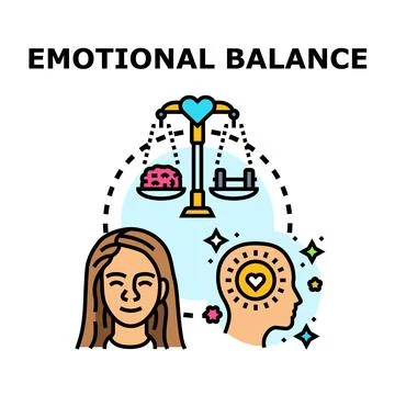Emotional balance finding inner harmony and well being Stock Illustration