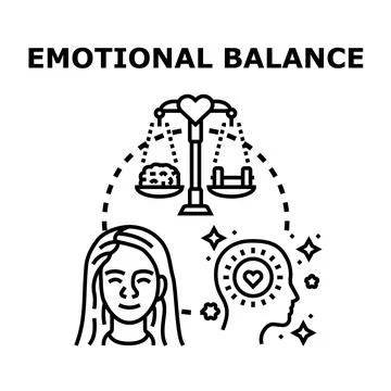 Emotional balance finding inner harmony and well being Stock Illustration