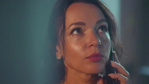Emotional Expression Captured in Beautiful Soft Lighting with a Cinematic Approa Stock Footage 294931595