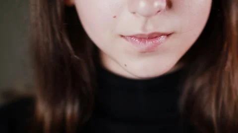 Emotional face of a girl, expression of different emotions Stock Footage 337774513