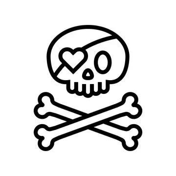 Emotional hardcore emo core line icon vector illustration Stock Illustration