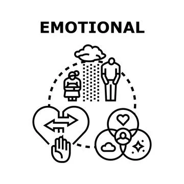 Emotional intelligence analyzing human feelings and connection Stock Illustration