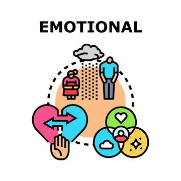 Emotional intelligence analyzing human feelings and connection Stock Illustration